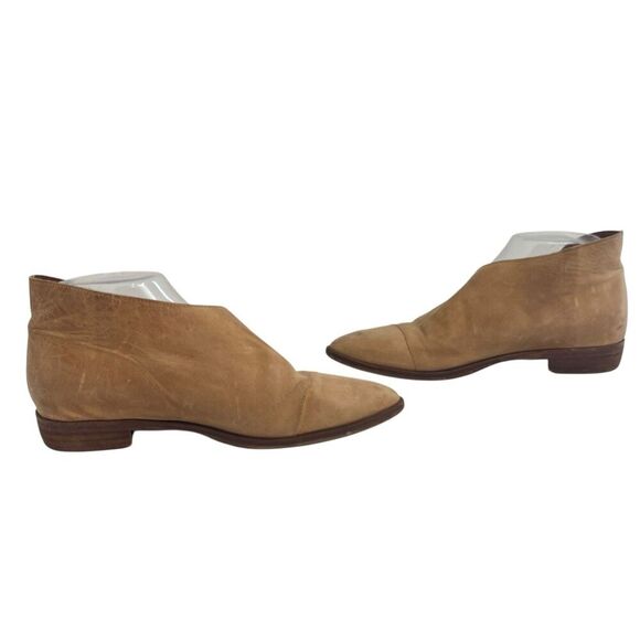 Free People Women’s Size 37 Tan Royale Pointed Toe D’Orsay Leather Shoes - Picture 5 of 8